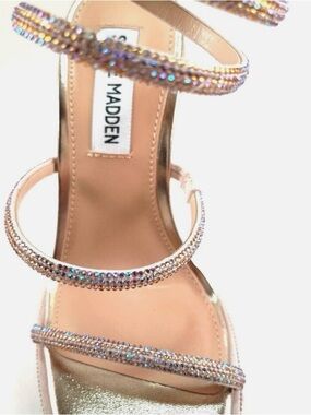 Steve Madden Blush Crystal-Strap Heels